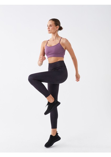 Yeni Sezon Beli Lastikli Desenli Kadın Spor Tayt