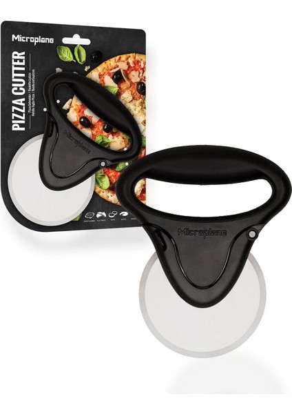 Pizza Tekerlek Rulosu Paslanmaz Çelik Siyah