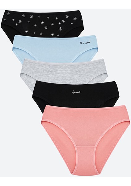 Yeni Sezon Desenli Bikini Külot 5'li