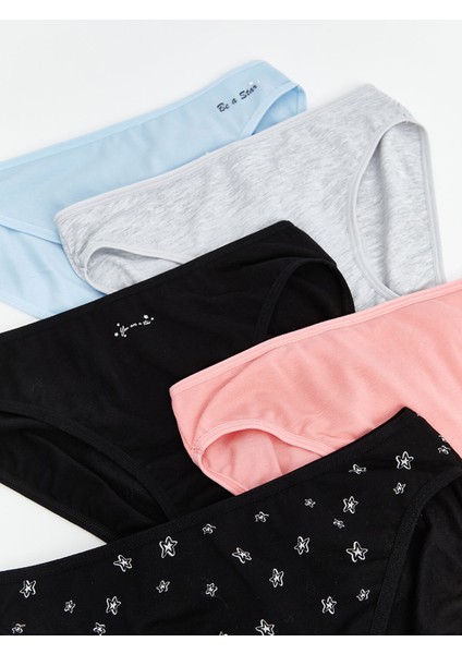 Yeni Sezon Desenli Bikini Külot 5'li modelleri