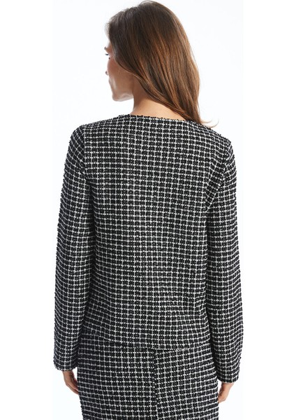 Yeni Sezon Bisiklet Yaka Ekose Kadın Tüvit Ceket fırsatları