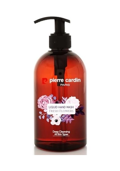 Pierre Cardin Liquid Hand Wash 480 ml – Fresh Flowers-Sıvı Sabun -Taze Çiçekler
