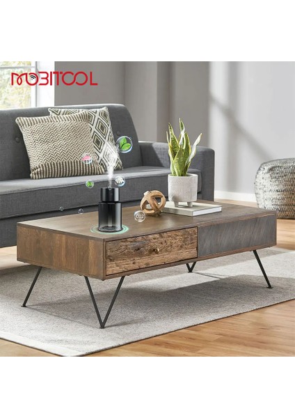 Araç Kokusu & Oda Kokusu Parfümü Şarjlı Kablosuz Lazer Yıldız Efektli 140ML Büyük Cam Şişe Aromaterapi Difüzör