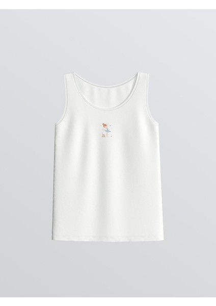 Yeni Sezon Baskılı Pamuklu Kız Çocuk Atlet