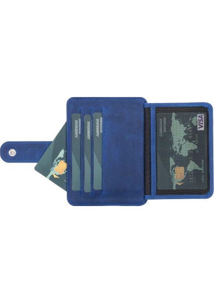 Çok Bölmeli Slim Deri Kartlık BLW019 G21 Saks Mavi indirimleri