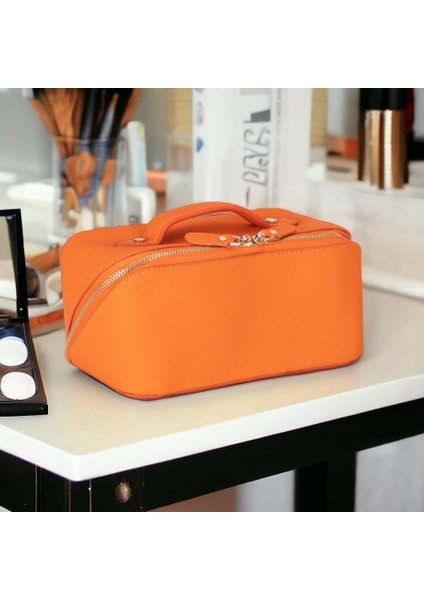 Ella Kadın Seyahat Kozmetik Bakım Makyaj Çantası Organizer Orange fiyatları