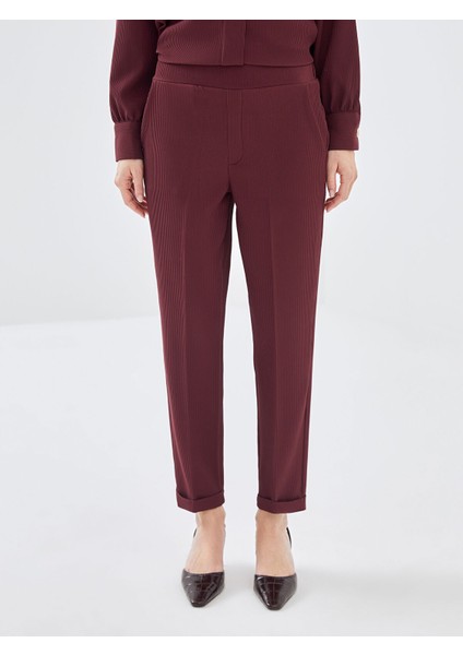 Yeni Sezon Beli Lastikli Dokulu Kadın Pantolon modelleri