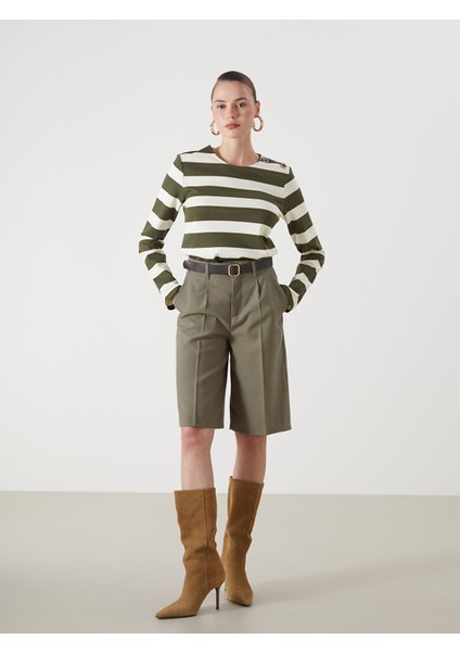 Yeni Sezon Bisiklet Yaka Çizgili Kadın Tişört fiyatları