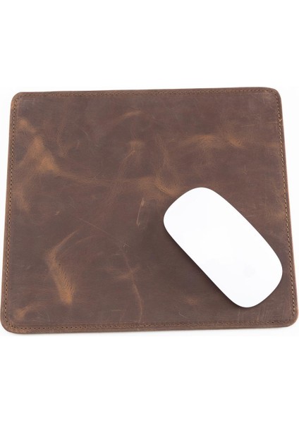 Deri Mouse Pad G2 Antik Kahve