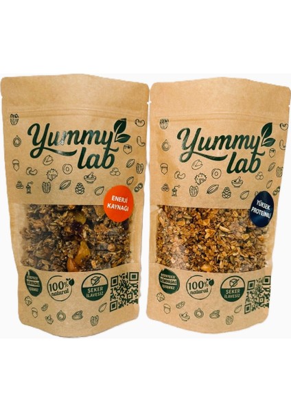 2'lü Paket Granola ( Yüksek Enerjili ve Yüksek Proteinli ) 350 gr *2
