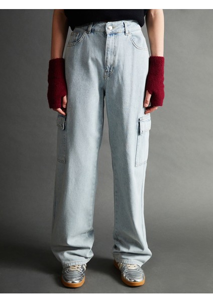 Yeni Sezon Wideleg Kadın Kargo Jean Pantolon fiyatları