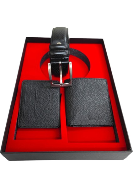 3' Lü Set Kemer , Cüzdan ve Kartlık Set Deri