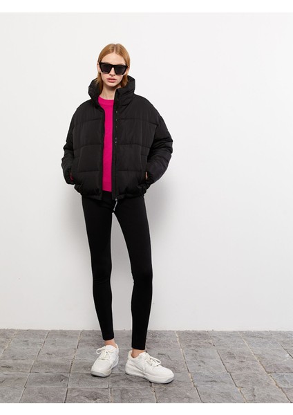 Yeni Sezon Dik Yaka Düz Uzun Kollu Kadın Şişme Mont fiyatları