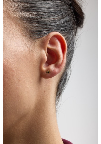 14 Ayar Altın Göz Tragus Piercing