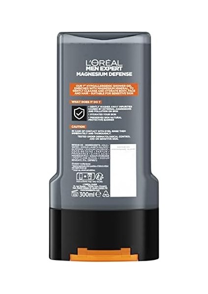 Loreal Men Expert Duş Jeli Magnesium Defence 300ML