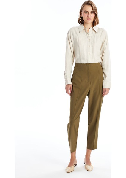 Yeni Sezon Kadın Havuç Kesim Düz Pantolon