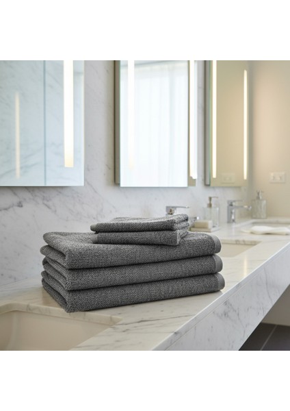 Premıum Amerıkan Pamuk Gri Siyah Kırçıllı Havlu 100X175 1000 Gram fiyatları