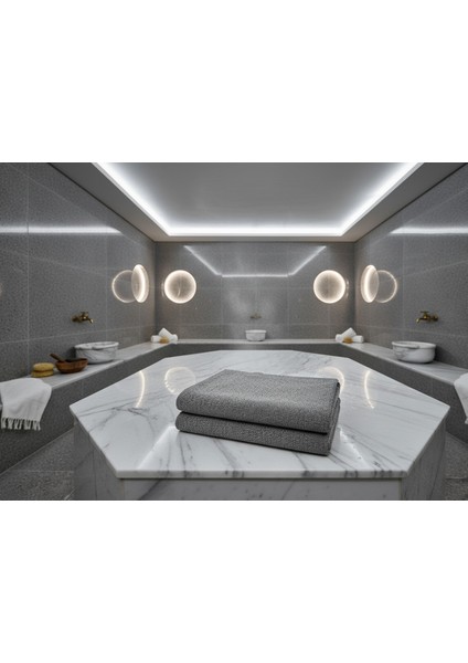 Premıum Amerıkan Pamuk Gri Siyah Kırçıllı Havlu 100X175 1000 Gram fırsatları