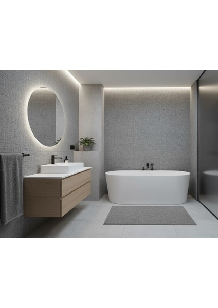 Premıum Amerıkan Pamuk Gri Siyah Kırçıllı Havlu 100X175 1000 Gram indirimleri