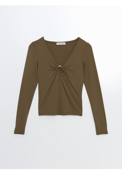 Yeni Sezon V Yaka Kadın Bluz indirimleri