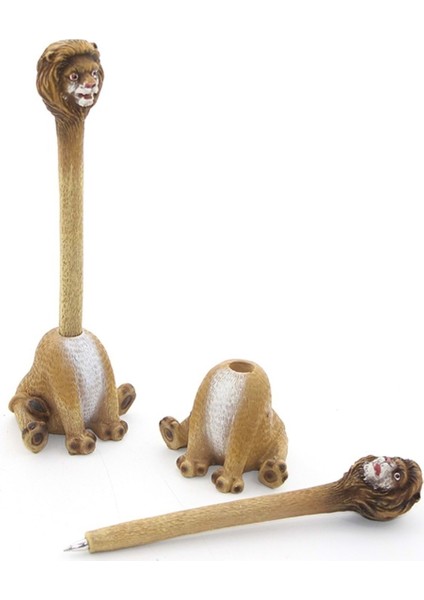 Aslan Figürlü Polyester Tükenmez Kalem (Standlı) modelleri