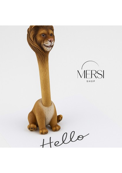 Aslan Figürlü Polyester Tükenmez Kalem (Standlı) indirimleri