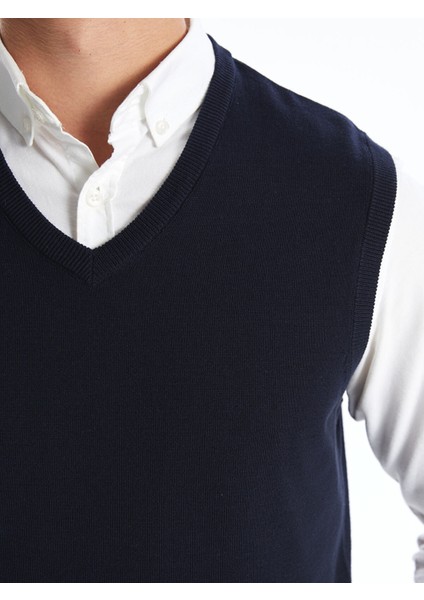 Yeni Sezon Standart Kalıp V Yaka Erkek Triko Süveter fırsatları