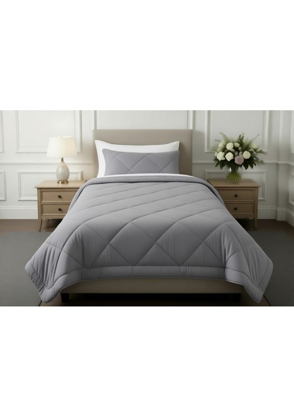 Wellsoft Tek Kişilik Yorgan Gri (155x215)