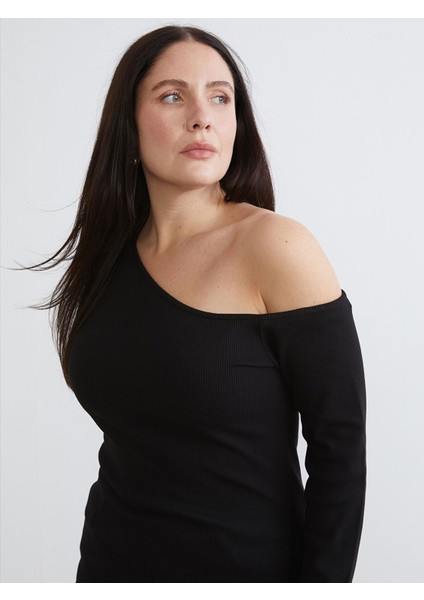 Yeni Sezon Tek Omuz Fitilli Bluz