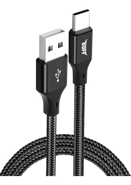 BL71 USB To Type-C 2.4A 1.2m Örgülü ve Şarj Kablosu (Siyah)