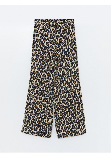 Yeni Sezon Beli Lastikli Leopar Desenli Kadın Pantolon indirimleri
