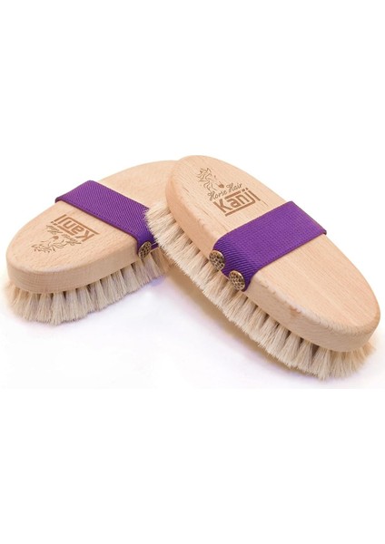 %100 Doğal At Kılı Masaj ve Kuru Fırçalama Için Mor Kemerli Vücut Peeling Selülit Fırçası