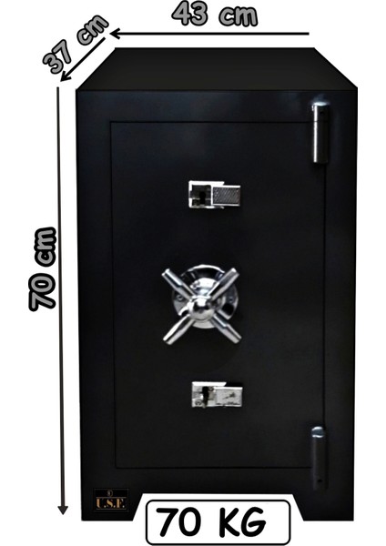 Ev ve Ofis Tipi Çelik Para Kasası 70 cm 70 kg Çift Anahtarlı Güvenli Para Kasası modelleri