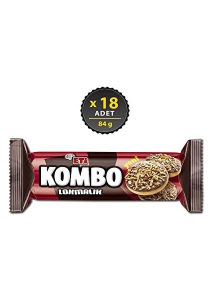 Eti Kombo Lokmalık Bisküvi 84 G x 18 Adet