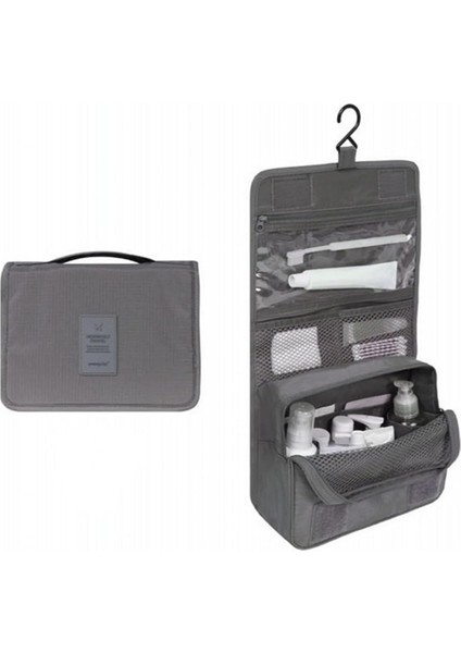 Ecoform Su Geçirmez Organizer Askılı Seyahat Kozmetik Makyaj Çantası Gri fiyatları