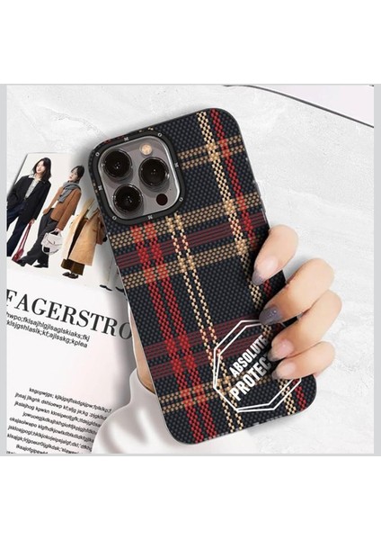 iphone 14 Uyumlu Magsafe Kılıf Ekoseli