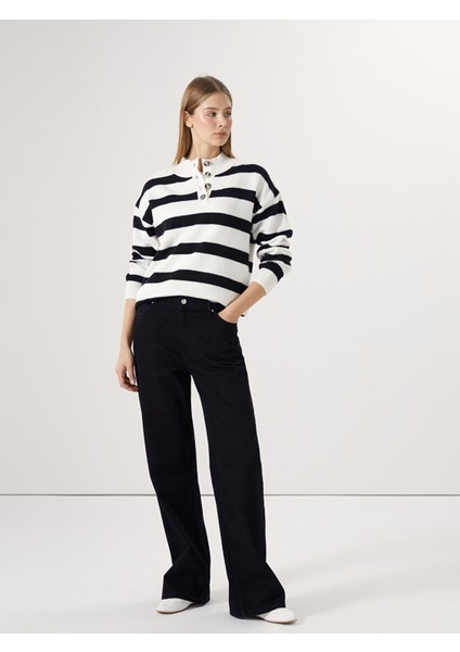 Yeni Sezon Bisiklet Yaka Renk Bloklu Kadın Triko Kazak fiyatları