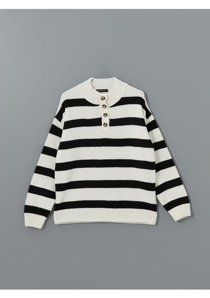 Yeni Sezon Bisiklet Yaka Renk Bloklu Kadın Triko Kazak indirimleri