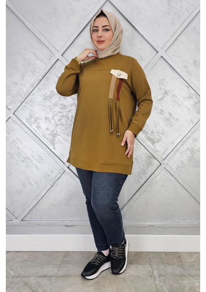 Kadın Kombin ve Bağcık Detaylı Tesettür Tunik modelleri