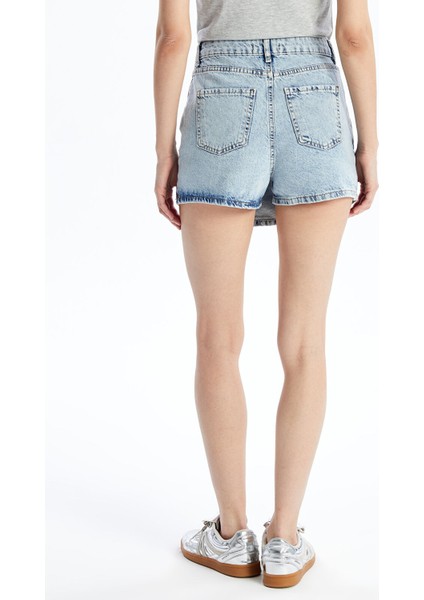 Yeni Sezon Kadın Standart Fit Düz Jean Şort Etek fırsatları