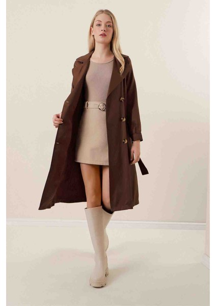 Kruvaze Yaka Trençkot