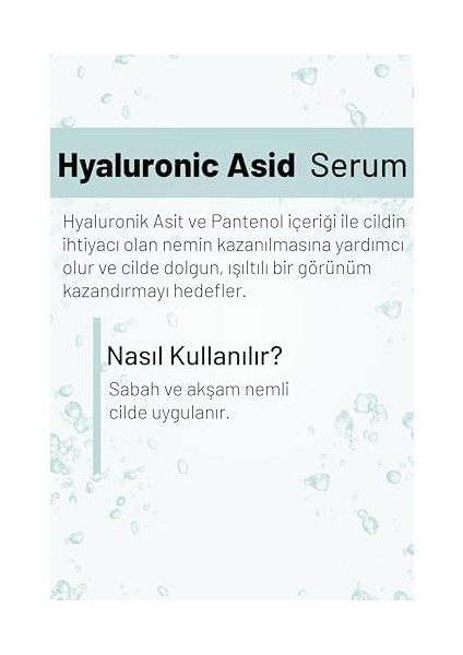 Wıwıfy Yoğun Nemlendirici Bakım Serumu (Hyaluronic Acid 2% B5) Tüm Cilt Tipleri Için Hyaluronıc Asıd Serum fiyatları