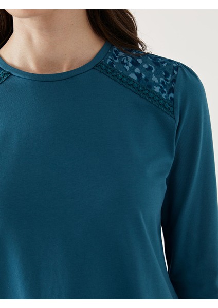 Yeni Sezon Bisiklet Yaka Desenli Kadın Bluz modelleri