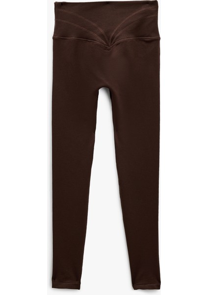 Yüksek Bel Slim Fit Dikiş Detaylı Spor Tayt fiyatları