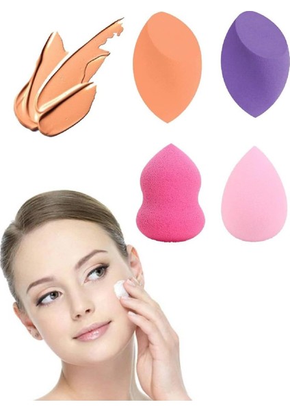 Makyaj Süngeri Fondöten Süngeri, Pudra Süngeri, Kapatıcı Süngeri, Güneş Kremi Süngeri, Bb Krem Süngeri Armut Profesyonel Makyaj Süngeri 4 &apos; Lü Set fiyatları