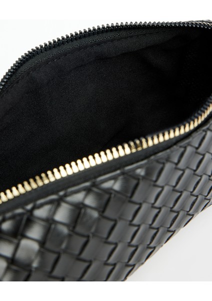 Örgü Desenli Fermuarlı Makyaj Çantası modelleri