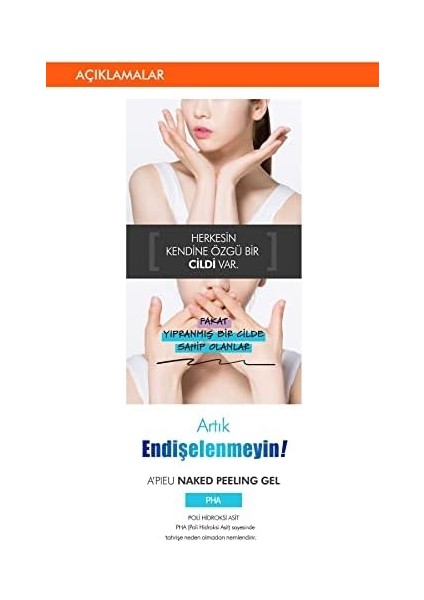 A&apos;pıeu Pha Içeren Nemlendirici Peeling Jeli A&apos;pıeu Naked Peeling Gel (Pha) fiyatları