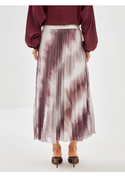 Yeni Sezon Beli Lastikli Desenli Pileli Kadın Etek fiyatları