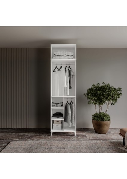 Milas Gold 2 Kapaklı Komple Mdf Ayaklı Yüklüklü Gardırop - Elbise Dolabı -Yüklük Dolabı fırsatları