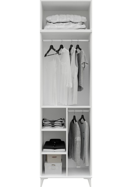 Milas Gold 2 Kapaklı Komple Mdf Ayaklı Yüklüklü Gardırop - Elbise Dolabı -Yüklük Dolabı indirimleri